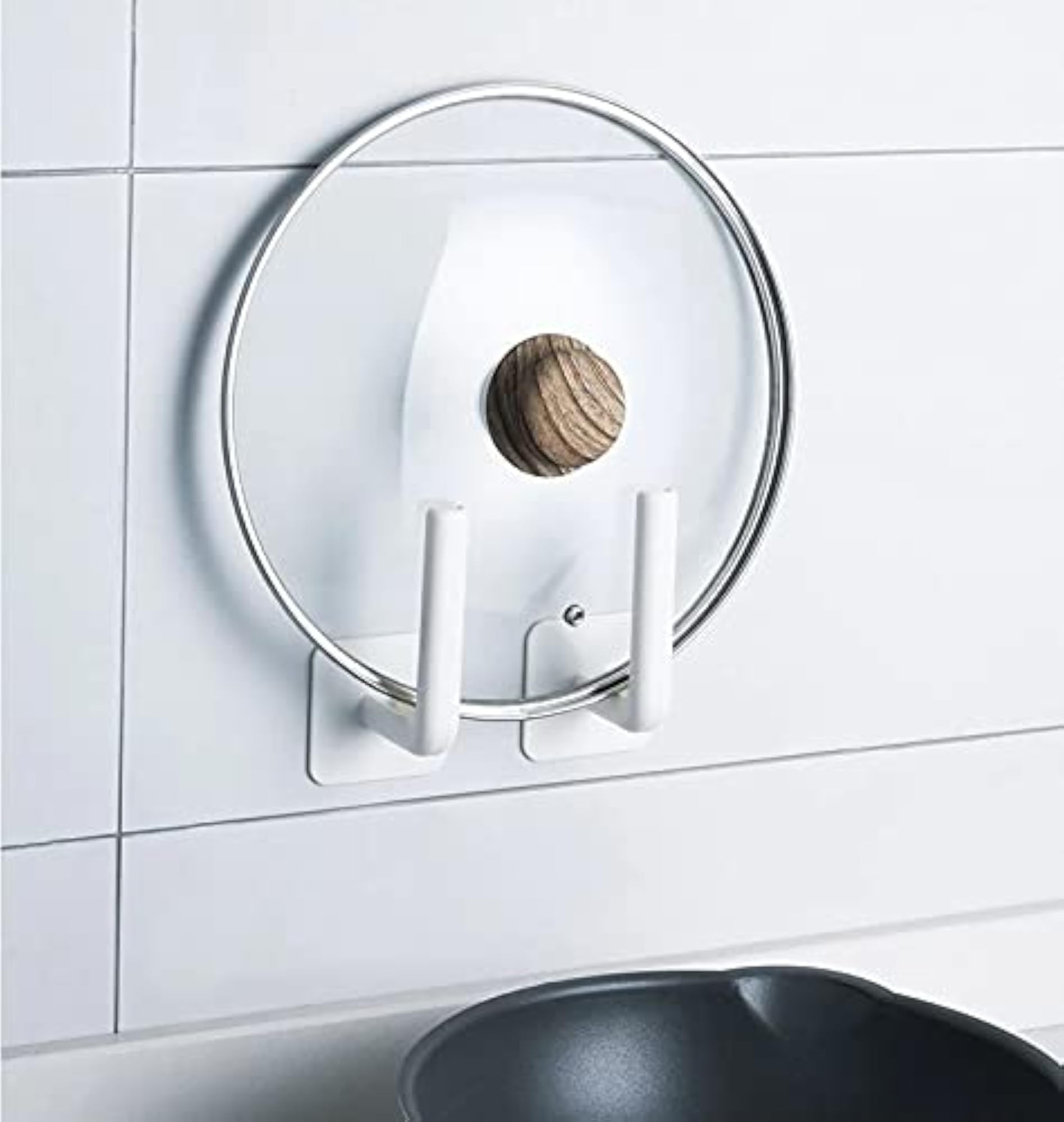 2 Pc Self Adhesive Toilet Paper Roll Holder & Towel Rack